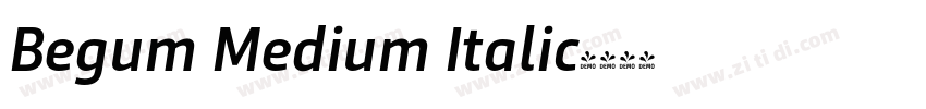 Begum Medium Italic字体转换